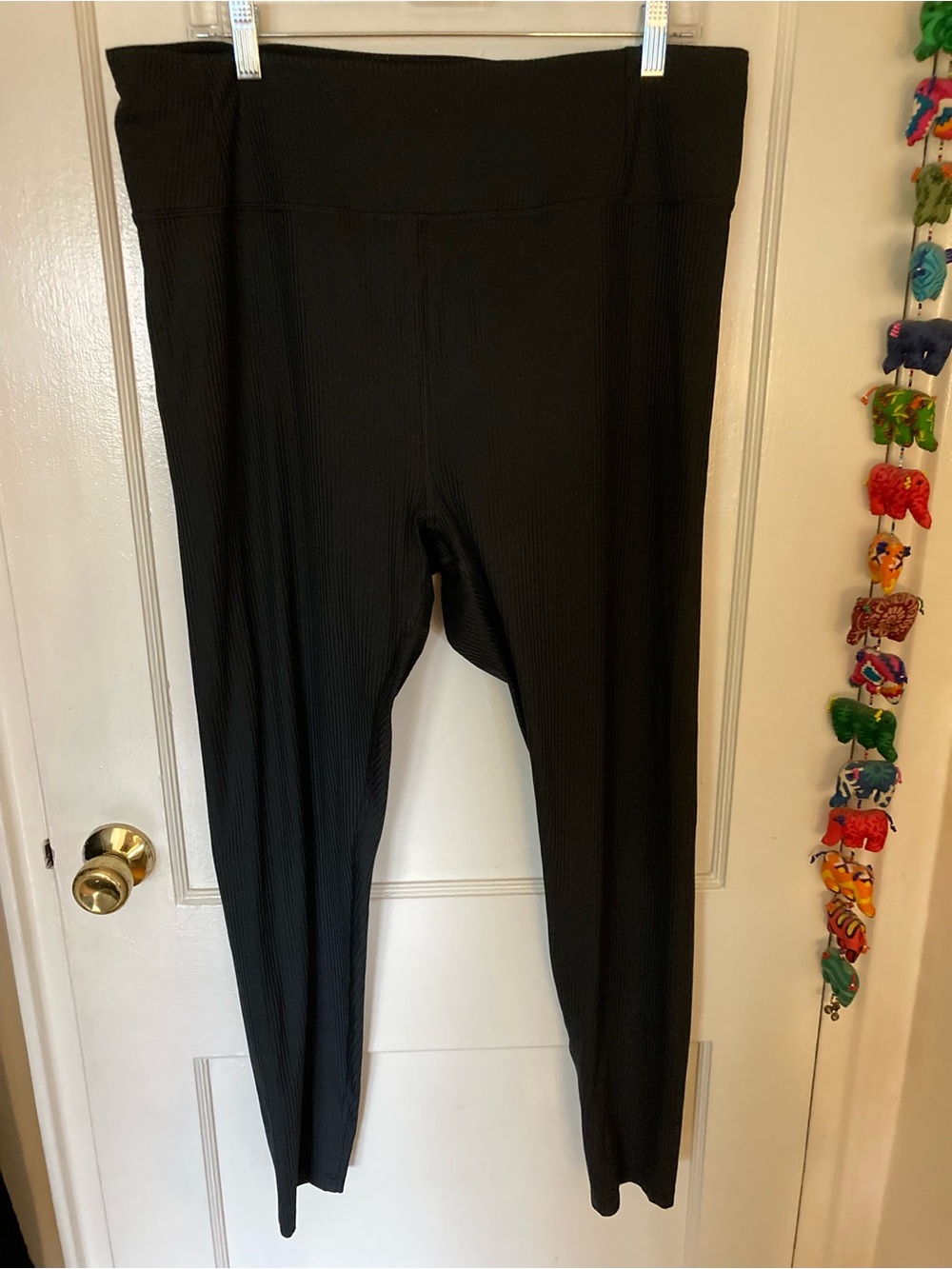 Girlfriend Collective Black Ribbed Leggings, size XXXL, sustainable!